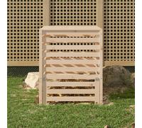 Composteur Bac à Compost Rangement Terrasse Noir Bois Massif de Pin vidaXL