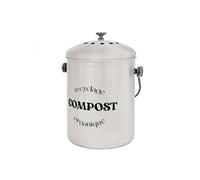 Linxor - Composteur, bac, Poubelle à Compost de Cuisine 5L Rond en INOX - Plusieurs Coloris