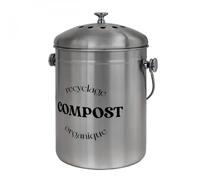 Linxor Composteur de cuisine 5 L en inox rond – Plusieurs coloris