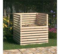 Composteur Blanc 100x100x102 cm Bois Massif de Pin Bac à Compost Jardin vidaXL