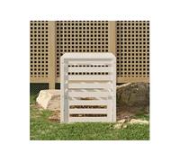 Composteur Bac à Compost Rangement Jardin Blanc Bois Massif de Pin vidaXL