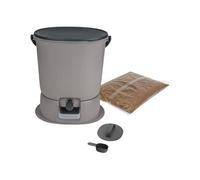 Skaza Composteur Bokashi Essential 15,3 L, activateur 1 kg, support Gris