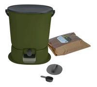 Composteur Bokashi Essential 15,3L +1Kg Brain+Base-Olive