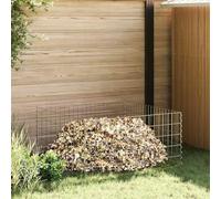 Composteur carré de jardin 100 x 100 x 50 cm, en fer robuste, pour composter efficacement les déchets organiques, idéal pour le jardin et la cour