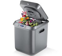 Composteur de Cuisine Électrique Bac Compostage Domestique À Élimination Automatique des Déchets 3 3 L Conception Comptoir sans Odeur avec Système Filtre Charbon Et Affichage LED Intelligent Gray