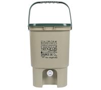 Composteur De Cuisine - Je Cherche Une Idee - Avec Robinet Et Spray - Beige Et Vert