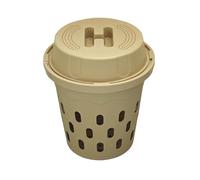 Composteur de enterré - avec trous de ventilation pour la circulation de l'air, bac à compost enterré pour terre de jardin, kit de ferme en PVC durable avec couvercle, machine de moulage riche en