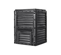 Composteur de Jardin 300L Bac à Compost Extérieur Sans BPA Avec Couvercle Noir