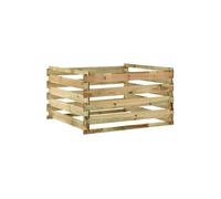 Composteur de jardin à lattes 120x120x70cm Bois de pin imprégné 316060