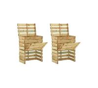 vidaXL Composteur de jardin à lattes – 2 pcs – 80x50x100 cm – Pin imprégné