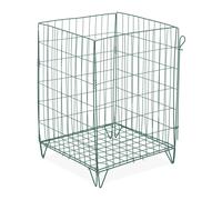 Composteur de jardin bac à compost 120 L vert composteur en métal grillagé