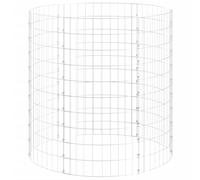 Composteur de jardin en acier galvanisé Ø 100 x 100 cm, bac à compost résistant aux intempéries avec design en maille pour la ventilation, idéal pour les déchets de jardin, coupe de pelouse