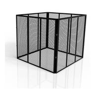 Juskys composteur en métal 800 L, Acier galvanisé et thermolaqué, résistant aux intempéries, aération par Cadre grillagé, compostage Rapide - Noir