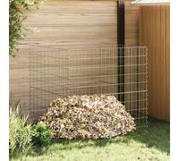 Composteur de jardin vidaXL 100x100x100 cm en acier galvanisé carré