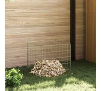 Composteur de jardin vidaXL carré 50x50x50 cm en acier galvanisé