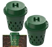 Composteur de vers au Sol 12L pour parterres de Jardin et Usage Domestique-bac lombricompostage pour débutants, Vert, bac compostage vers