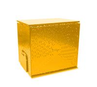 Composteur design grand format en métal - jaune miel - 450l