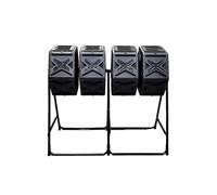 Composteur d'extérieur de 280 litres - Grand bac à compost de jardin avec portes coulissantes et design rotatif à 360° pour le compostage dans le jardin