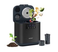 Composteur Électrique 4 L pour Cuisine COSTWAY-avec Couvercle-Auto-Nettoyage-Affichage LED-Bac à Compost Intérieur Extérieur-Noir