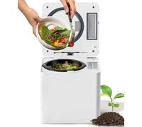 Composteur électrique de 3 L pour la maison, bac à compost de cuisine pour comptoir, inodore/auto-nettoyant/affichage LED, compostage en une touche pour gérer les déchets alimentaires quotidiens