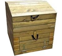 Composteur en bois 500L Douglas 80 x 80 x 85 cm Marron. G