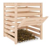 Composteur en Bois, Composteur de Jardin Bac à Compost 63,5x63,5x77,5 cm Bois Massif de pin