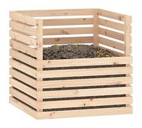 Composteur en Bois, Composteur de Jardin Bac à Compost 80x80x78 cm Bois Massif de pin