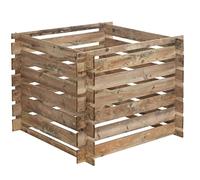 Composteur en Bois traité 71 x 100 x 100 cm MezzitoL - 520L - Cerland