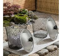 Composteur en fer robuste avec couvercles sécurisés conçus pour un recyclage facile des déchets alimentaires de cuisine et des débris de jardin pour créer un compost organique riche pour un sol sain
