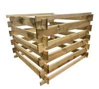 Composteur enfichable en bois - Silo à compost - 90 x 90 x 70 cm