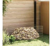 Composteur Gris Acier de jardin extérieur Poubelle de Compostage moderne vidaXL