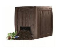 Composteur Keter 340 L plastique imitation bois marron foncé G