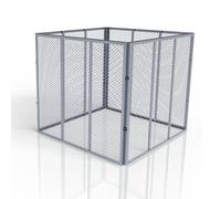 Composteur métallique pour déchets de jardin argent