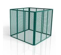 Composteur métallique pour déchets de jardin vert foncé