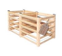 Composteur moderne duo d'environ 100 x 193 cm - Hauteur : 80 cm - En bois de mélèze massif - Système d'emboîtement