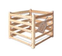 Composteur moderne simple d'environ 100 x 100 cm - Hauteur : 80 cm - En bois de mélèze massif - Système d'emboîtement