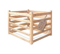 Composteur moderne simple d'environ 100 x 120 cm - Hauteur : 80 cm - En bois de mélèze massif - Système d'emboîtement