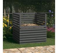 Composteur Noir 80x80x78 cm Bois Massif de Pin Bac à Compost Jardin vidaXL
