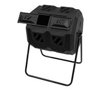 Composteur oscillant à double chambre 160 l, bac à compost rotatif facile à monter et design rotatif pour un compostage rapide