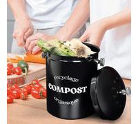 Linxor – Composteur de cuisine 5 L – Rond en inox – Plusieurs coloris