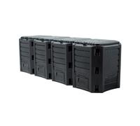 Compogreen de plante de compost module 1600l., Dimensions (mm) 2610x719x826, couleur noire