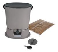 Composteur Skaza Bokashi Essential 1018550 15,3 L avec 1 Kg activateur et support Gris Gris G