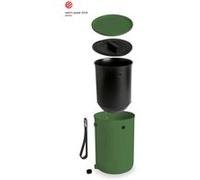 Skaza Bokashi Organko 2 (9.6 L) Primé Composteur de Cuisine en Plastique Recyclé Kit de démarrage pour les Déchets de Cuisine et le Compostage avec de EM Bokashi Ferment 1 kg Vert
