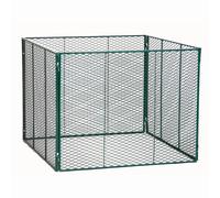 Composteurs 100x100x80cm Galvanisé Compostage Cadre Haufen Déchets de Jardin
