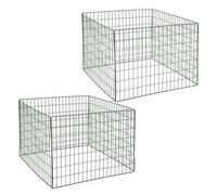 Composteurs Métal Treillis 2 Il Set Gartenkomposter 90x90x70 CM Grille Câble