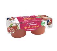 Compote de Pêche de vigne Croquant et Gourmand Lucien Georgelin le lot de 2 pots de 100g