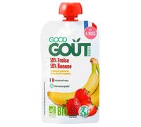 Compote fraise banane sans sucres ajoutés Bio dès 4 mois Good Gout -120g