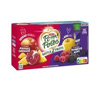 COMPOTE GOURDES SANS SUCRES AJOUTES BATTLE 2 FRUITS POMME, POM'POTES, LOT DE 2