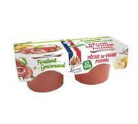 Compote Pomme et Pêche de vigne Lucien Georgelin - 2 pots de 100g