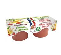 Compote Pomme Fraise Banane Lucien Georgelin - 2 pots de 100g